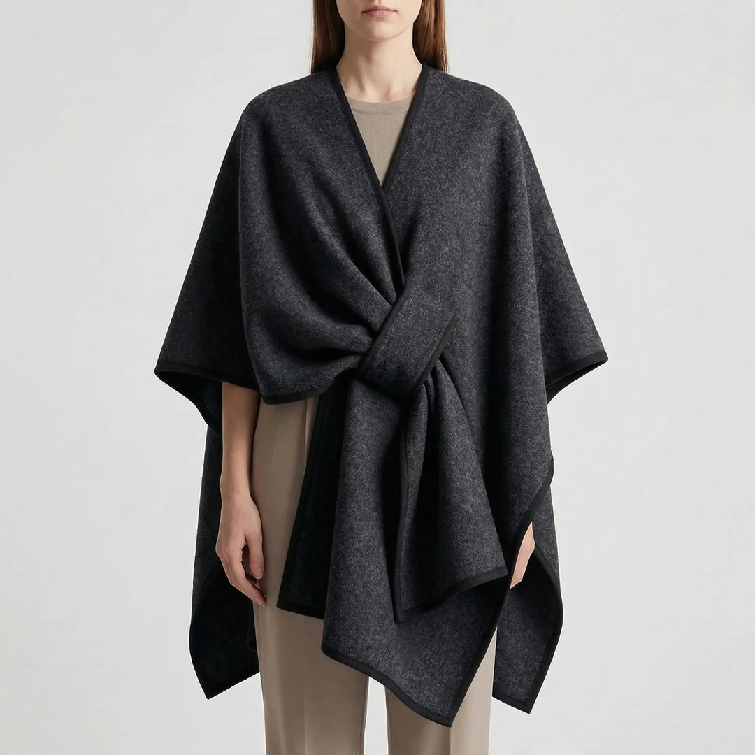 Shawlova - Open-Front Shawl Wrap Coat For Women