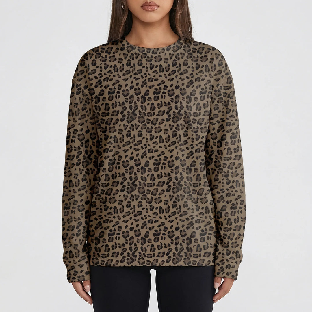 Slouvera - Oversized Crewneck Long Sleeve Top