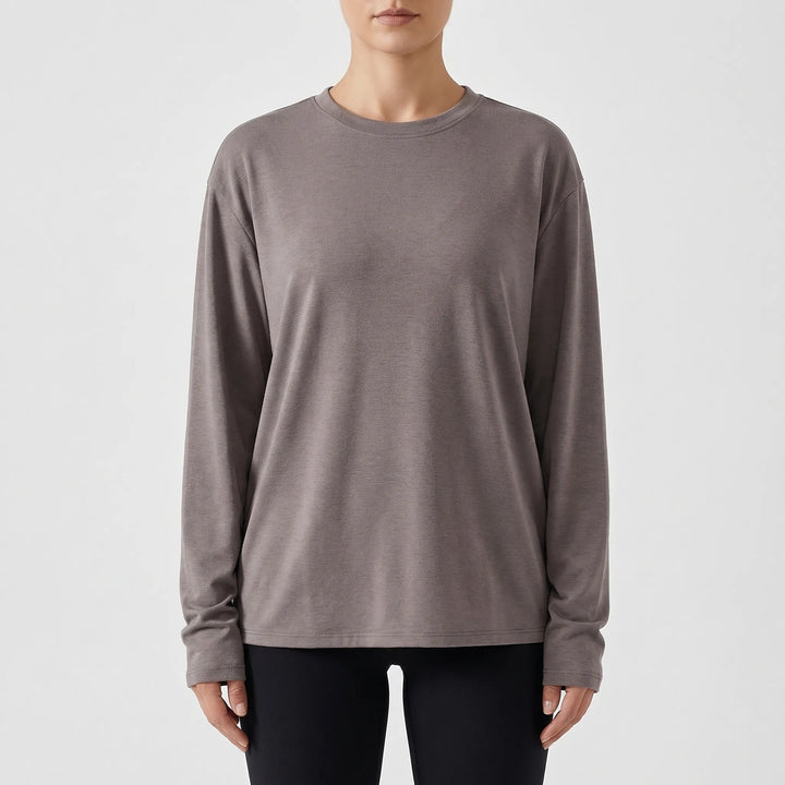 Slouvera - Oversized Crewneck Long Sleeve Top