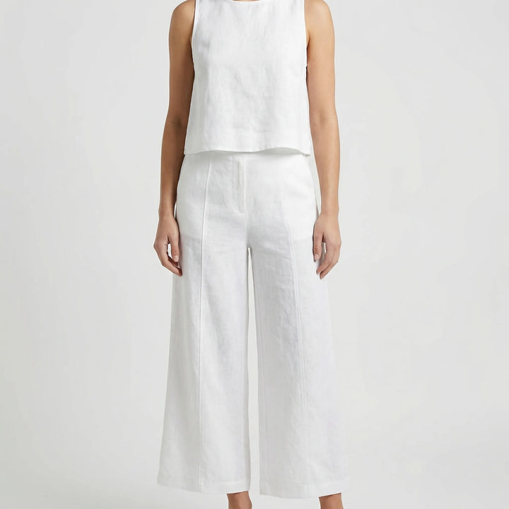 Soltaire - Sleeveless Top And Wide-Leg Trouser Set