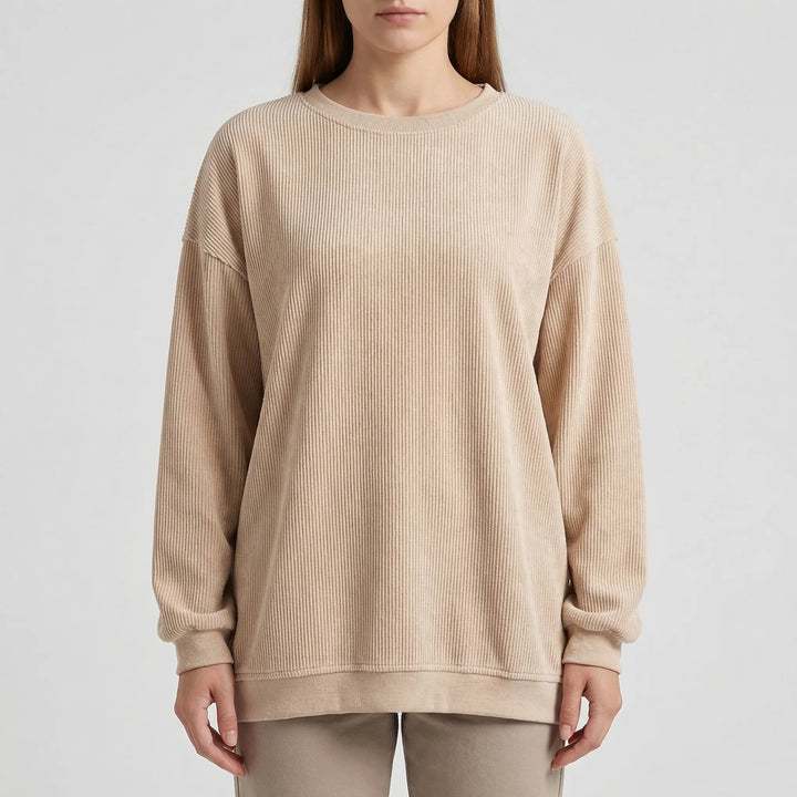 Spooklyn - Oversized Ghost Print Crewneck Sweatshirt
