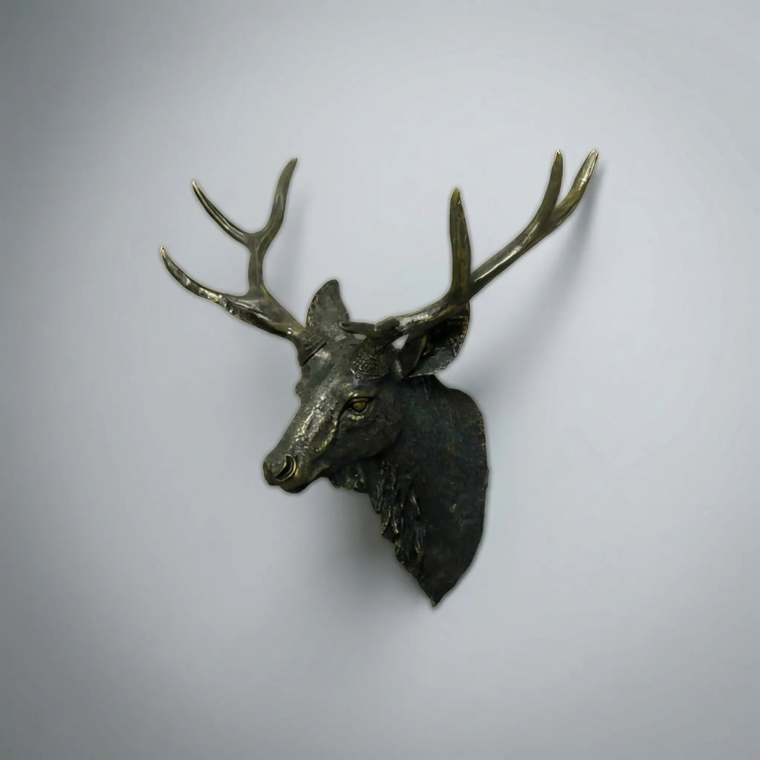 Stagvara - Faux Stag Head Wall Mount Sculpture