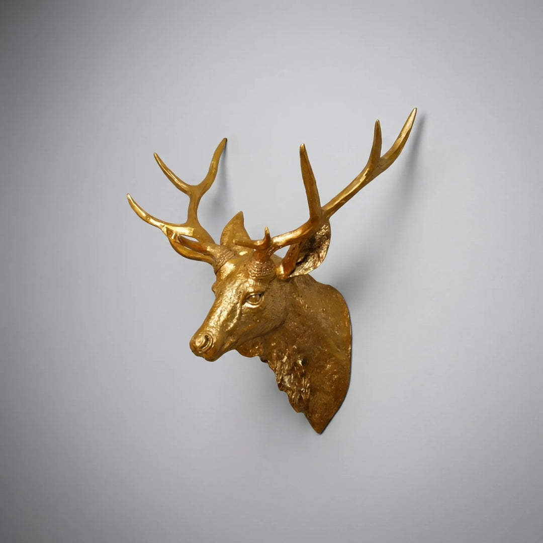 Stagvara - Faux Stag Head Wall Mount Sculpture