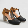 T-Strap Block Heel Sko för Kvinnor