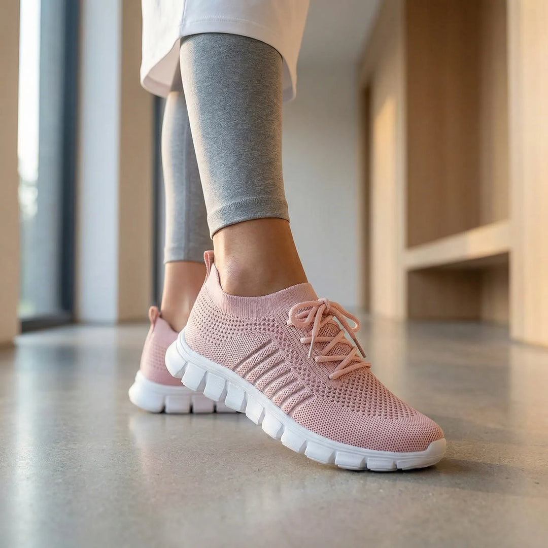 Stridewyn - Lace-Up Knit Sneaker For Women