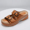 Slip-On Wedge Sandal Med Spänne Remmar