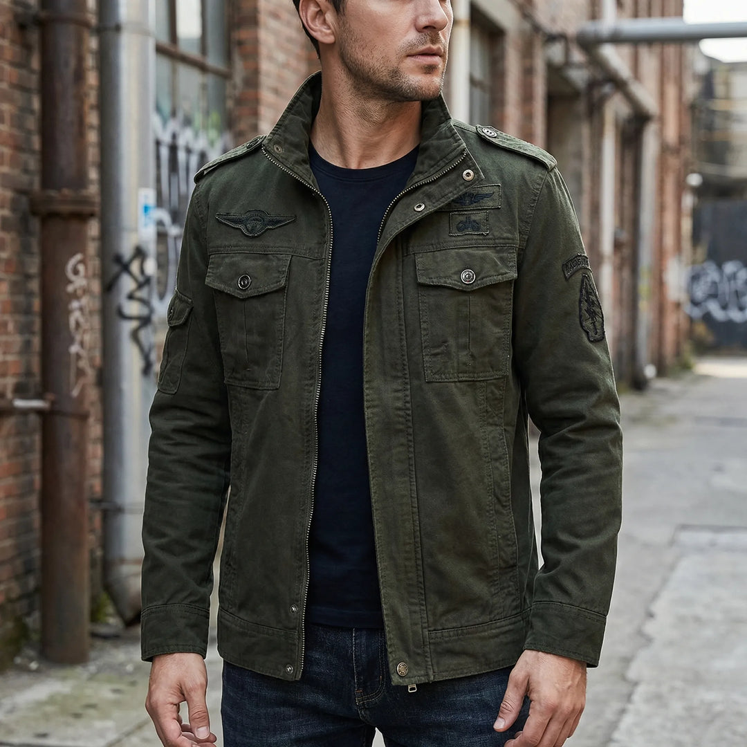 Valdrex - Military-Inspired Men's Zip-Up Jacket