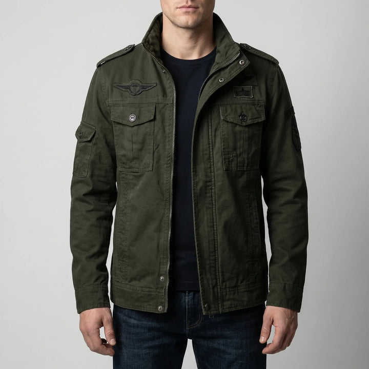 Valdrex - Military-Inspired Men's Zip-Up Jacket