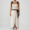 Strappy Tie-Shoulder Jumpsuit Med Asymmetrisk Kant