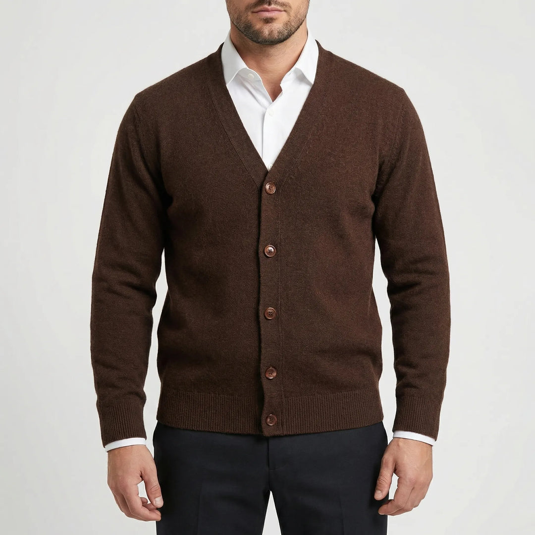 Velnor - Button-Front V-Neck Men's Cardigan