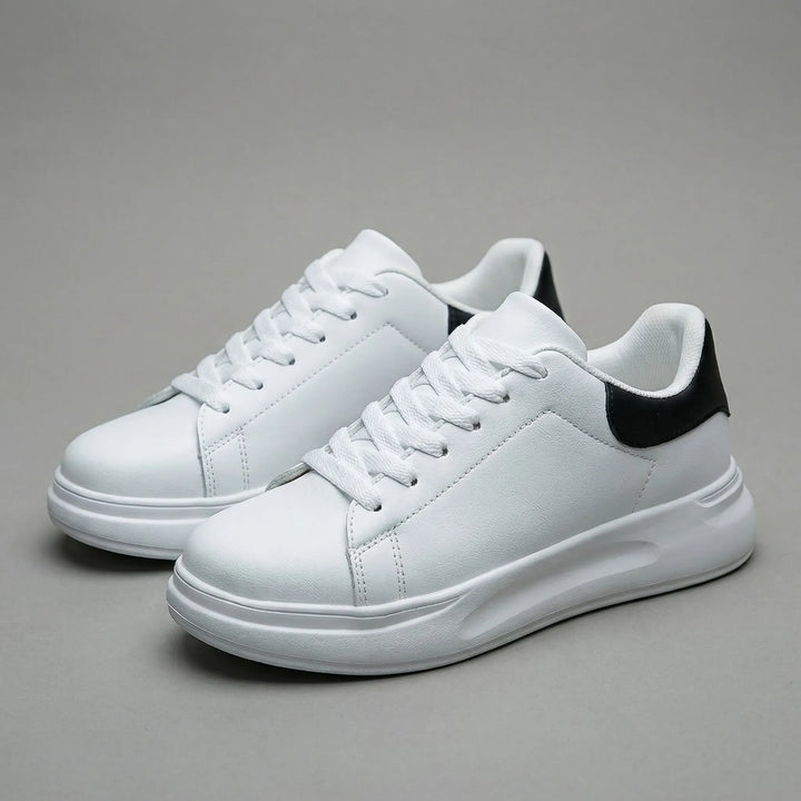 Velnora - Minimalist White Lace-Up Sneaker