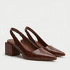 Spetsig Tå Slingback Mellanhäl Sandal