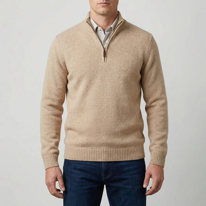 Velthorpe - Men's Half-Zip Stand Collar Sweater