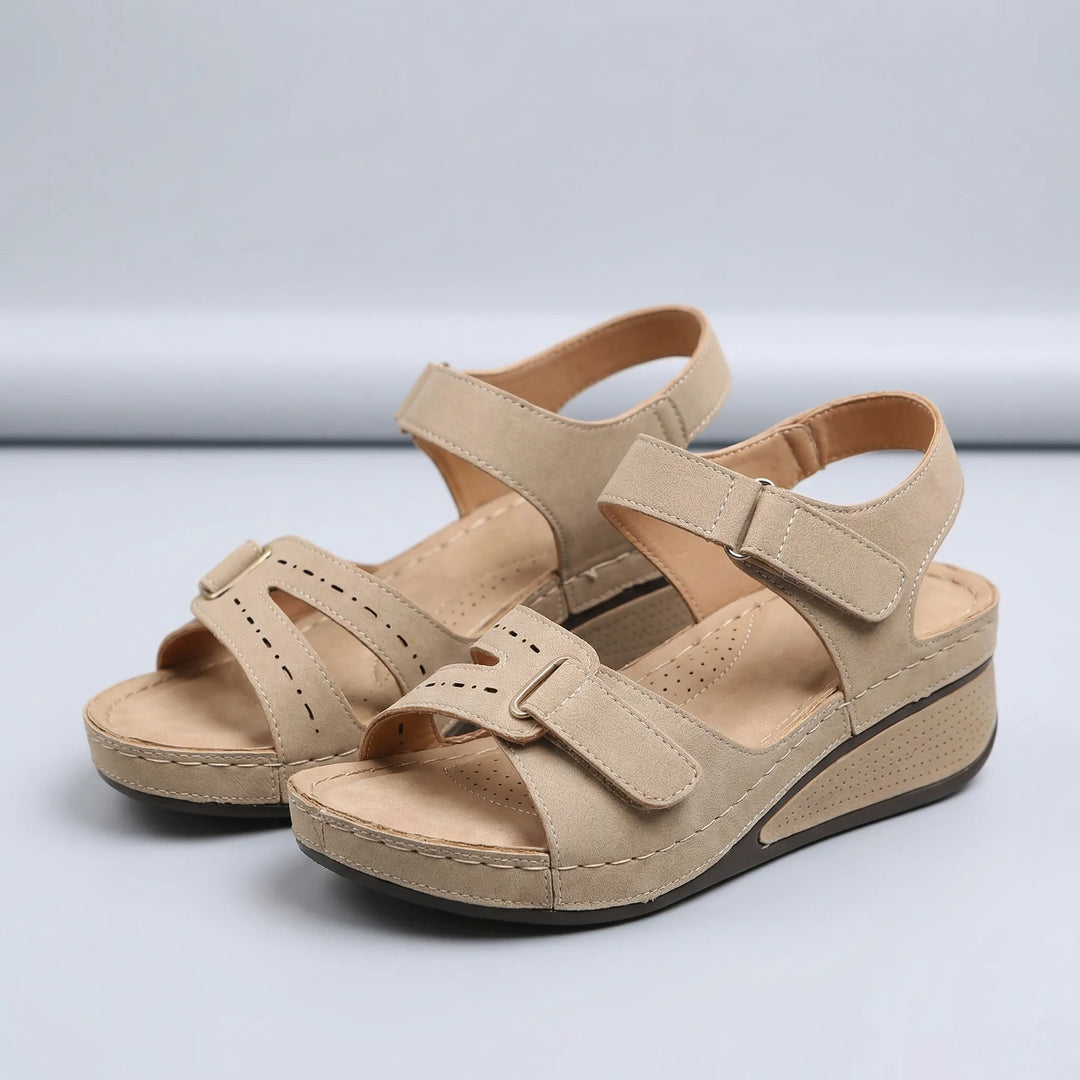 Veltrisa - Open-Toe Wedge Sandal With Dual Straps