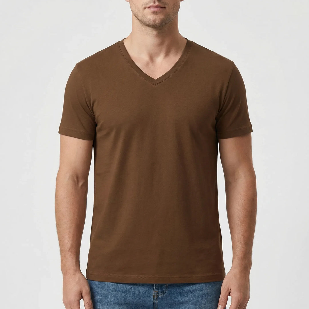 Velturo - Deep V-Neck Slim Fit Tee