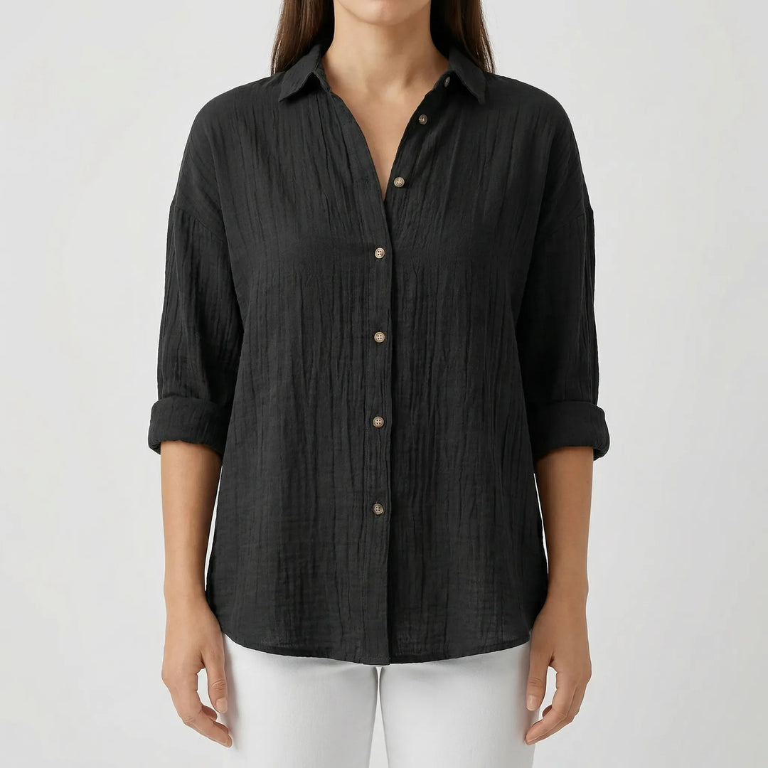 Veralux - Relaxed Fit Button-Down Women's Shirt