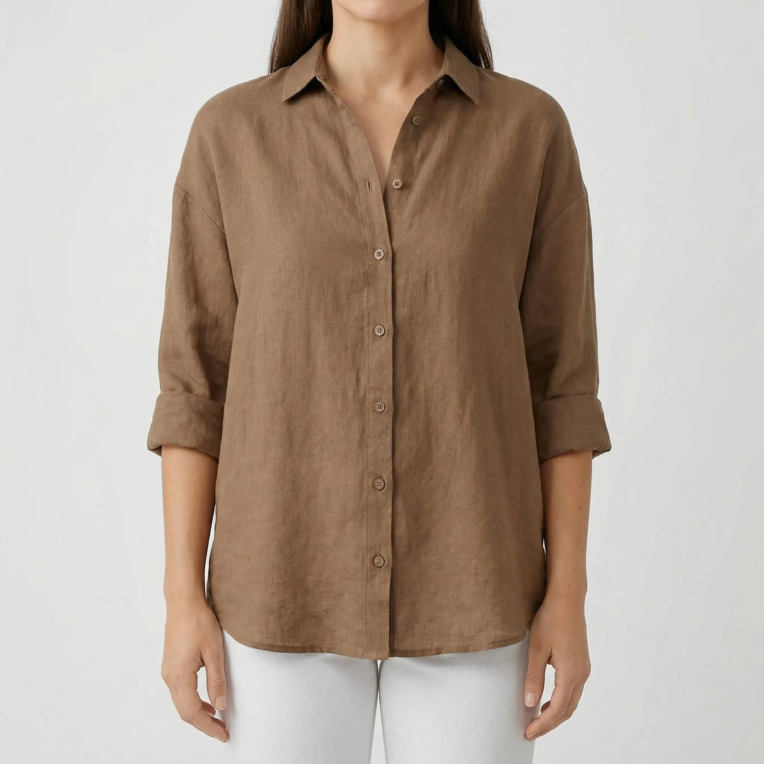 Veralux - Relaxed Fit Button-Down Women's Shirt