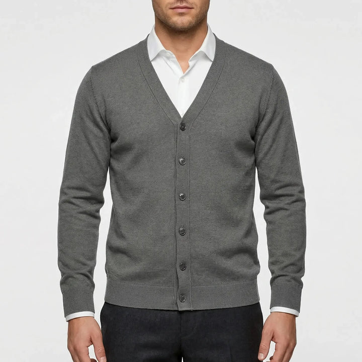 Vestoro - Button-Up Knit Cardigan Vest For Men