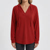 Oversized V-Hals Hoodie Tröja
