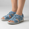 Kvinnor Triple Strap Justerbar Wedge Sandal
