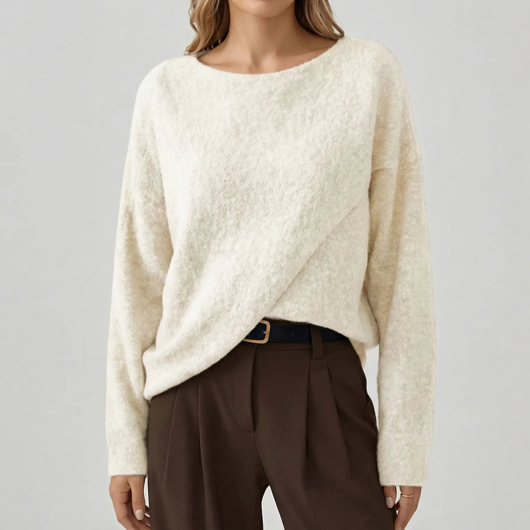 Winsova - Oversized Batwing Crew Neck Sweater