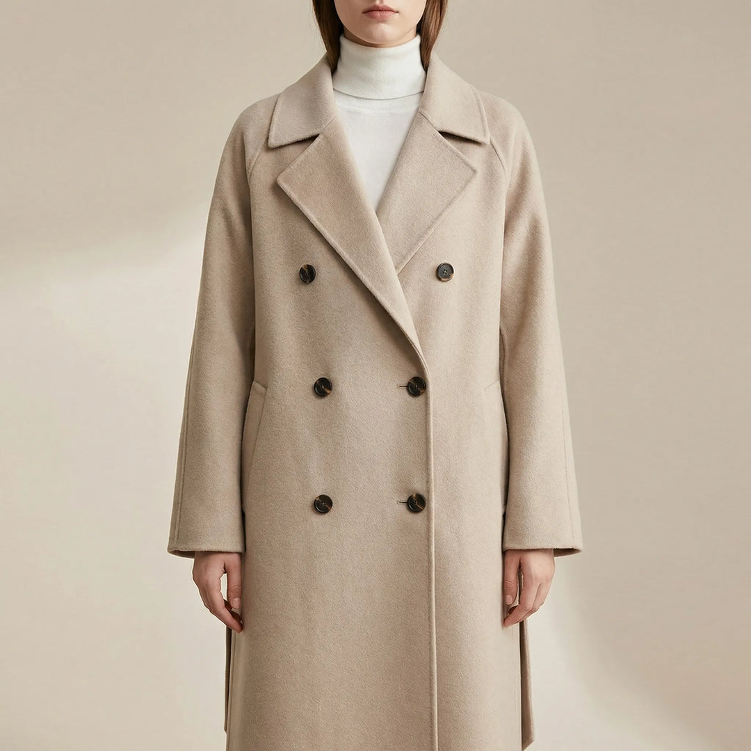 Wintelle - Knee-Length Button-Front Women's Coat