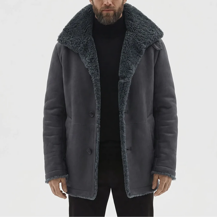 Wintrok - Padded Men's Winter Jacket With Wide Collar