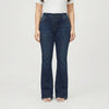 Hoj-halsade raka ben jeans for kvinnor