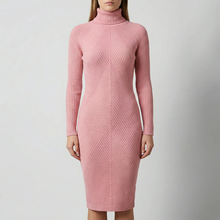 Wyntrika - Long Sleeve Knit Sweater Dress