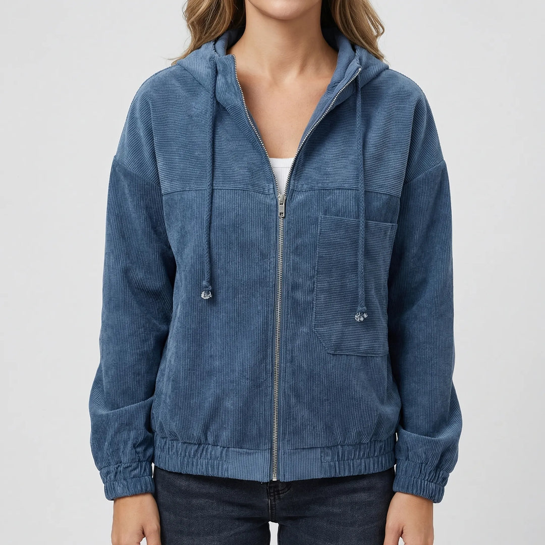 Zephyra - Relaxed Fit Hooded Zip Jacket