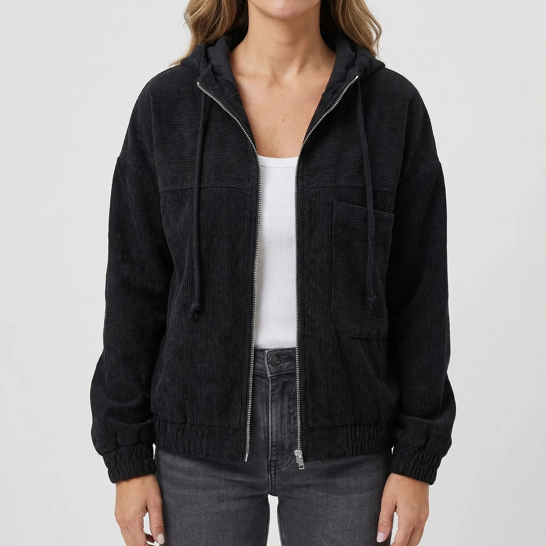 Zephyra - Relaxed Fit Hooded Zip Jacket