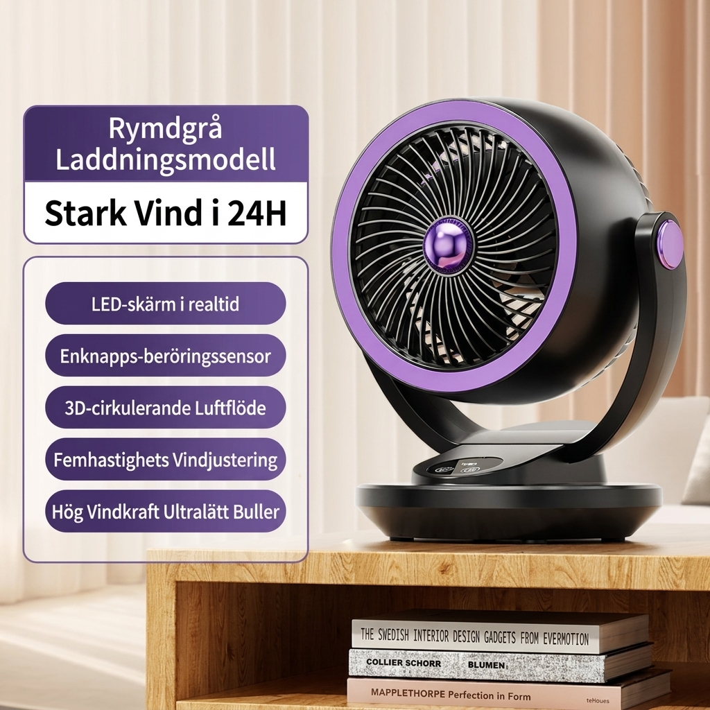 Tyst Högkraftig Luftcirkulationsfläkt